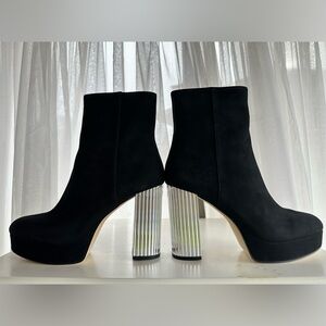 Michael Kors Porter platform bootie with 4” silver heel! 8M NIB